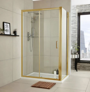 Brass Rectangular Complete Shower Enclosure